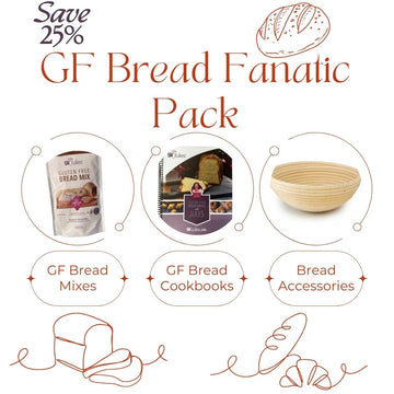 Whether you're new to baking gluten free bread or a bread baking pro, this money saving pack is for you! Save 25% when buying in bundled pack price, plus free shipping! 