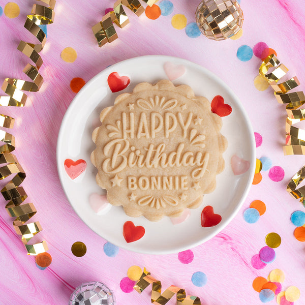 Embossed Birthday Cookie Stamp - Let's Celebrate