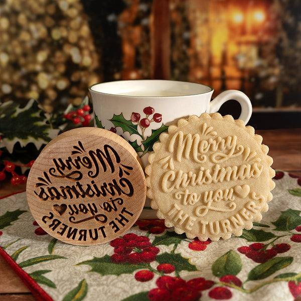 Christmas Cookie Stamp - Holly Jolly