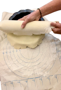 Pastry and Pie Mat 20 x 25 Inch + Rolling Pin cover, Cotton