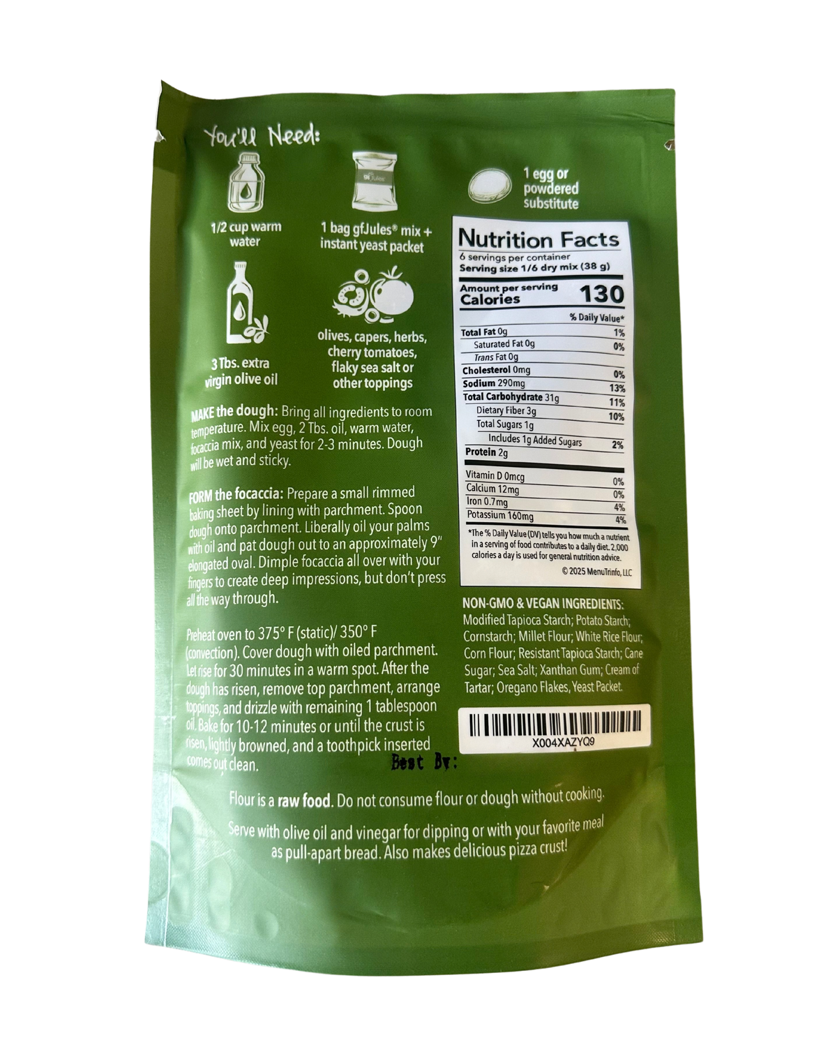 10-Minute Gluten Free Focaccia Mix