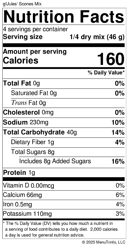 Nutrition facts