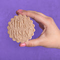 Embossed Easter Cookie Stamp - He is Risen Circle