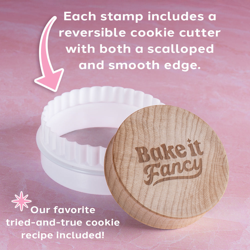 Valentines Day Cookie Stamp - Happy V-Day Circle