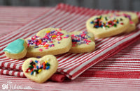 Gluten free cut-out cookies made with gfJules all purpose gluten free flour