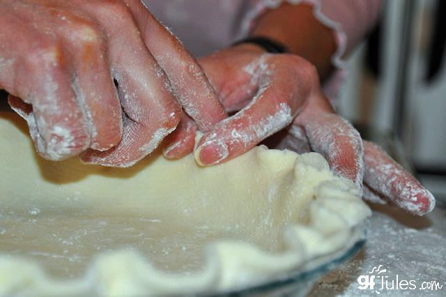 Homemade gluten free pie crust made with gfJules all purpose gluten free flour