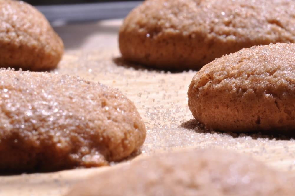 Gluten free gingersnaps made using gfJules gluten free graham cracker - gingerbread mix