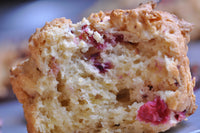 Gluten free cranberry muffins made using gfJules gluten free muffin mix