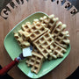 Gluten free cornbread waffles made using gfJules gluten free cornbread mix