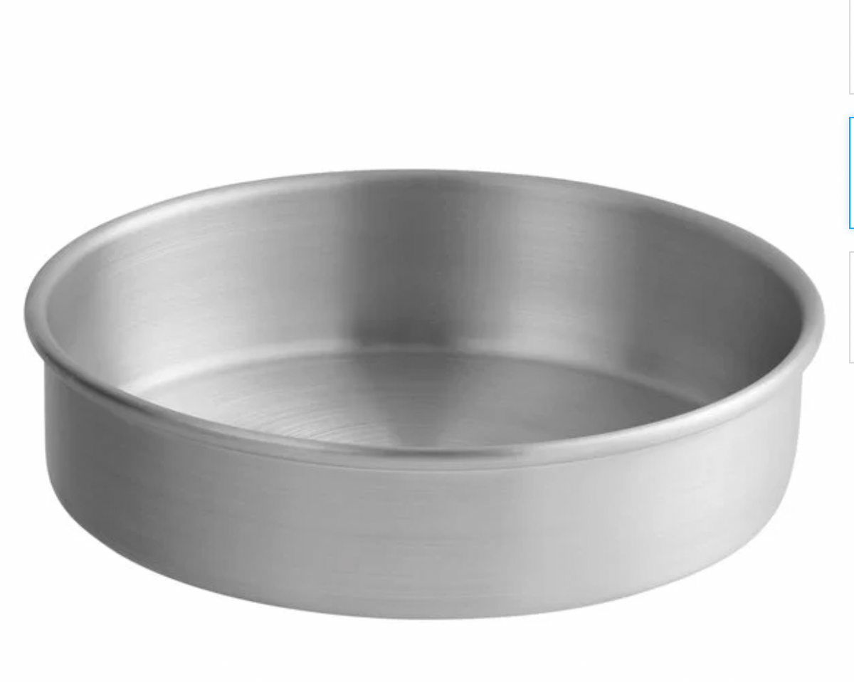 Choice 8" x 2" Round Straight Sided Aluminum Cake Pan